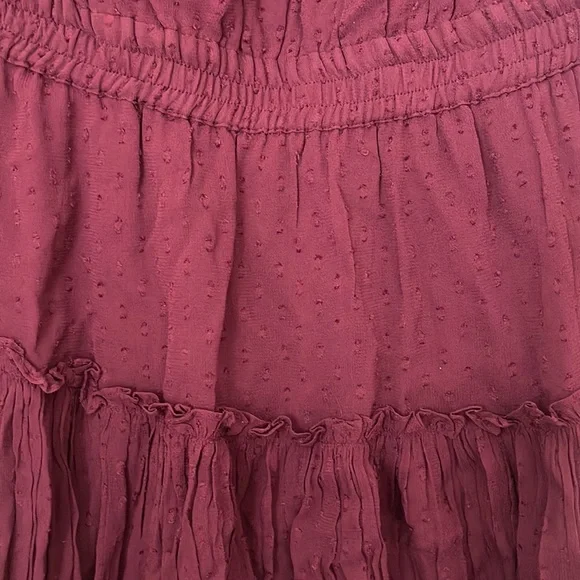 MISA Los Angeles Alin Mini Dress Size M Burgundy Swiss Dot Long Sleeves. - Picture 4 of 16